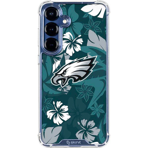 NFL Philadelphia Eagles Tropical Print Galaxy S25 Clear Case
